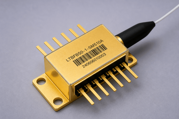 Tunable butterfly DFB laser module with SM fiber