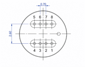 Cooled TO-CAN Laser Diode with Fiber Pigtail for Gas Detection (1273–1653nm) — Product Size