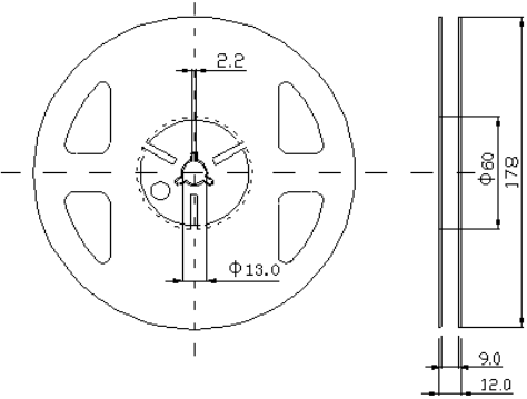1616VCA940R8-PD0224-Z reel packaging dimensions