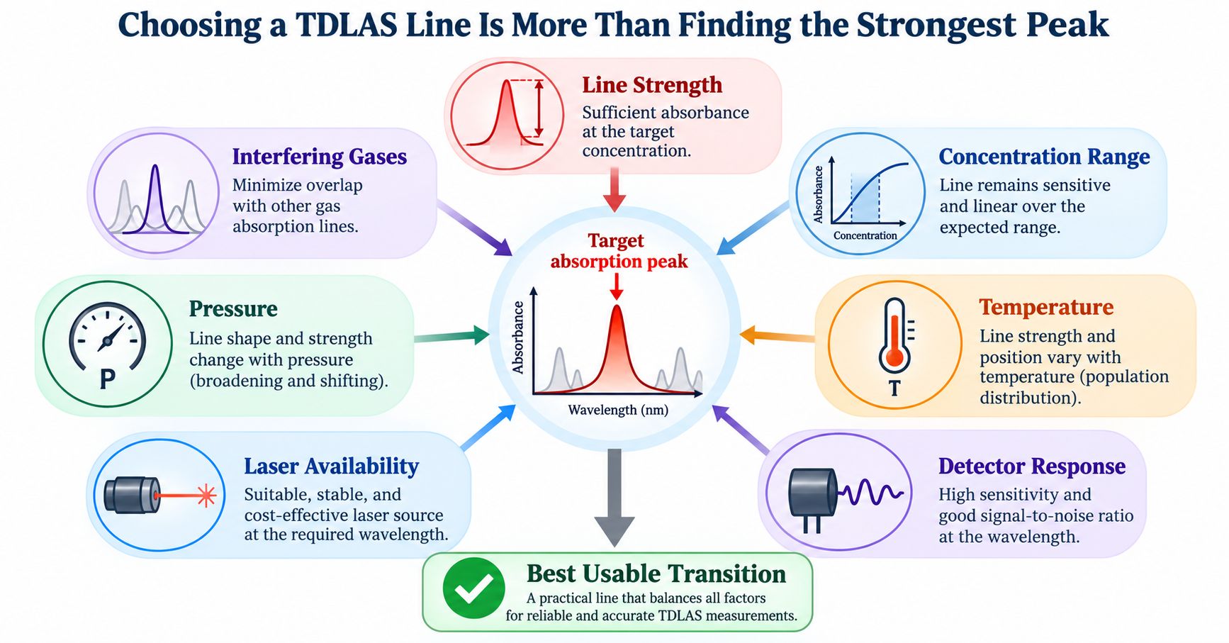 How to select a TDLAS absorption line