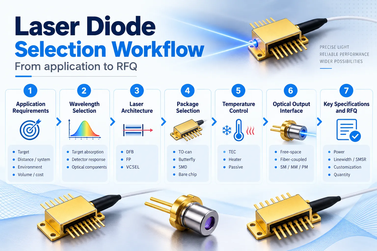 Laser diode wavelength selection guide