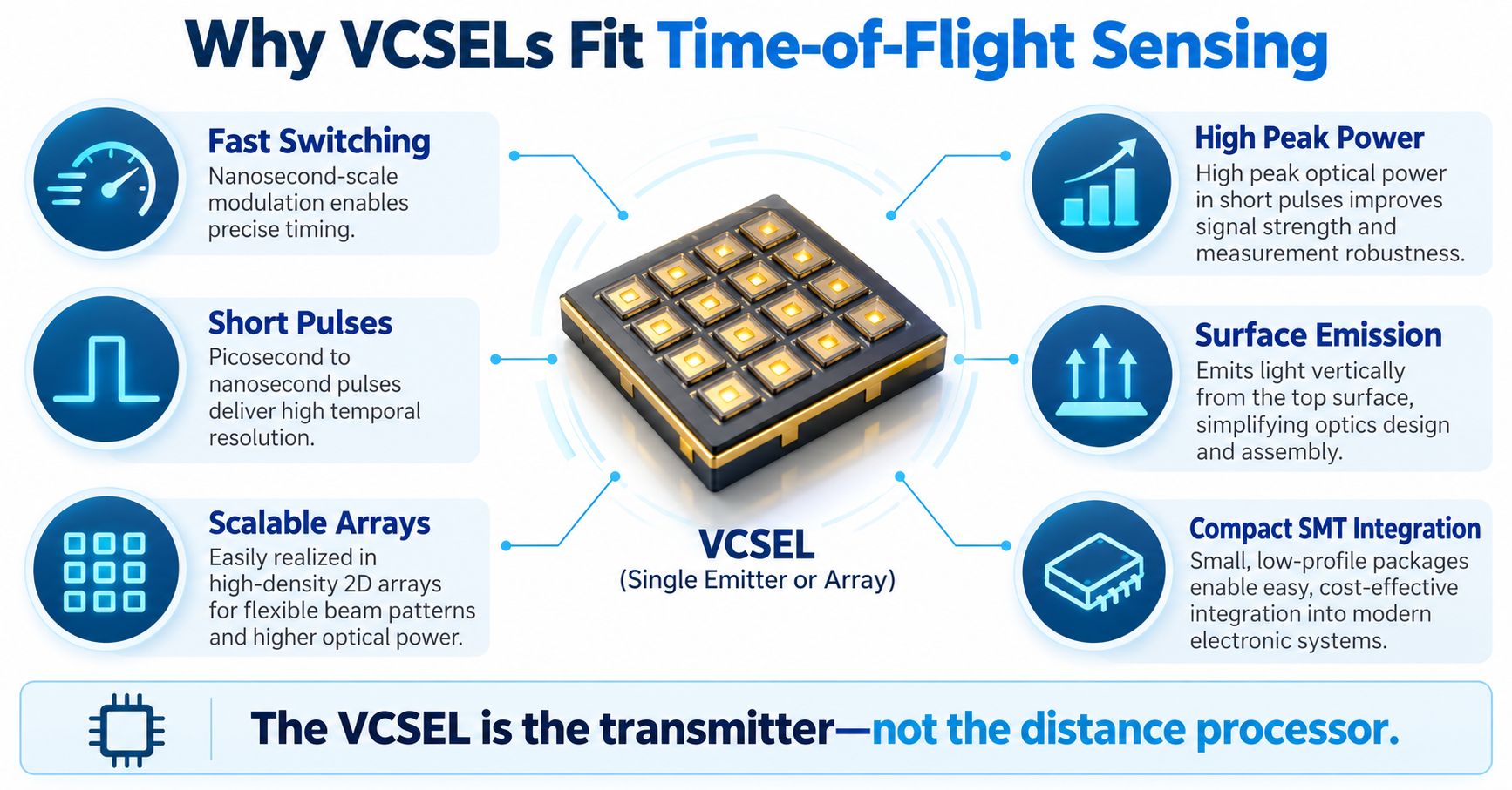 Why VCSELs fit Time-of-Flight sensing